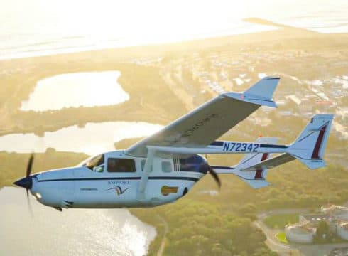 A Five-Passenger Electric Airplane Races Through LA Skies