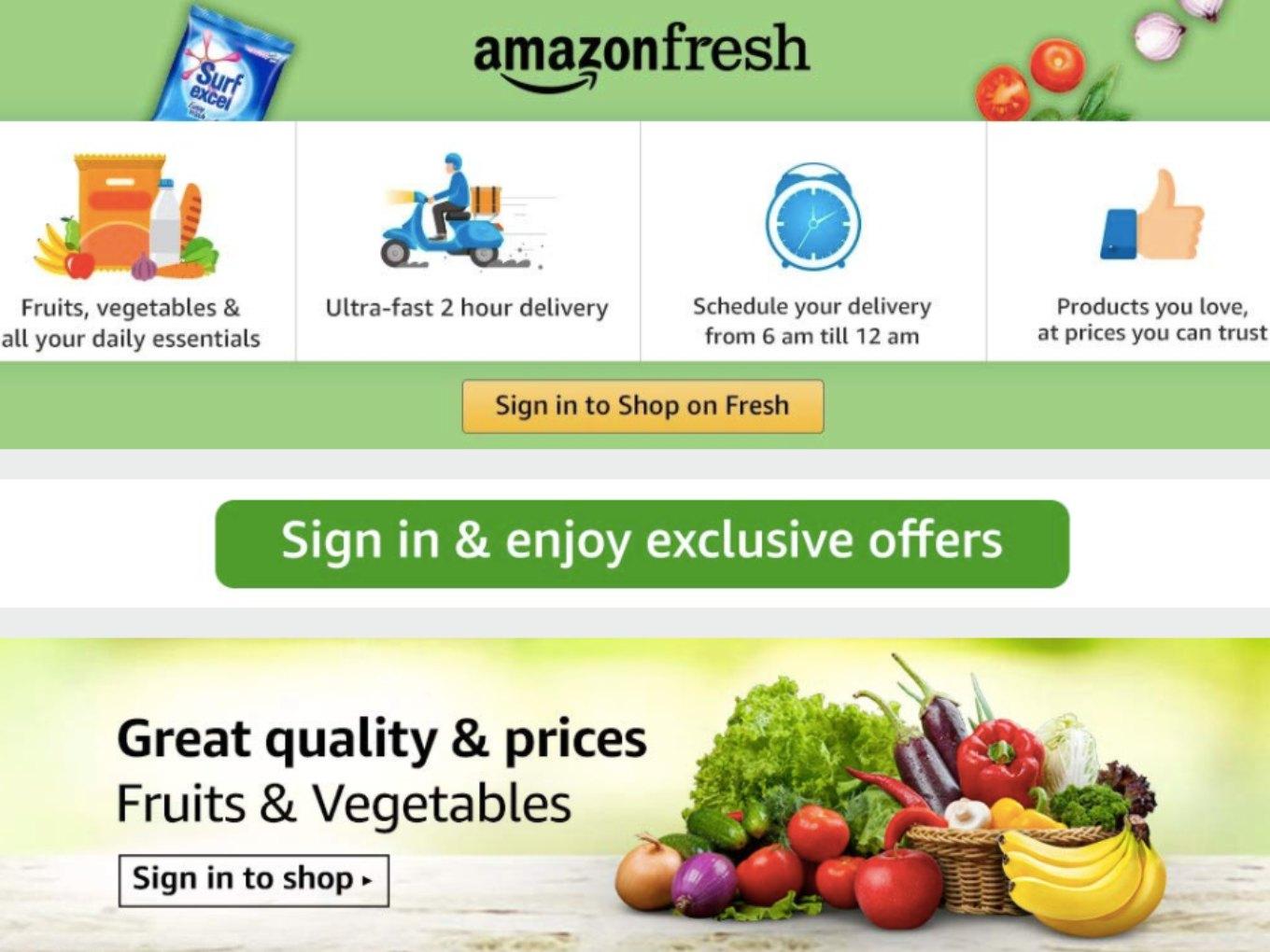 After Reliance, Now Amazon Scales Up Its Online Grocery Store Amazon Fresh