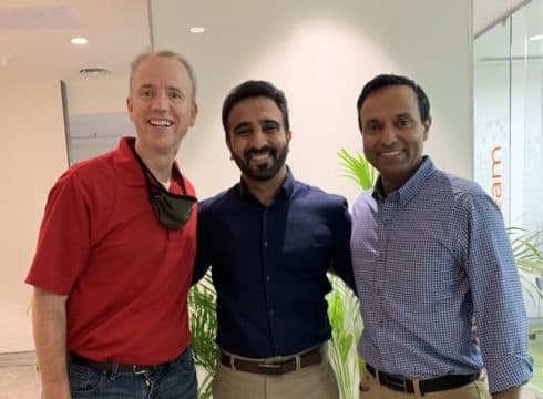 Ryan Mertes - Chief Solutions Officer Dairy.com, Samarth Setia, CEO & Co-founder, Mr. Milkman, and on right is Harjot Sachdeva - Operating Partner Banneker Partners (L to R)