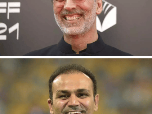 Akshay Kumar and Virendra Sehwag