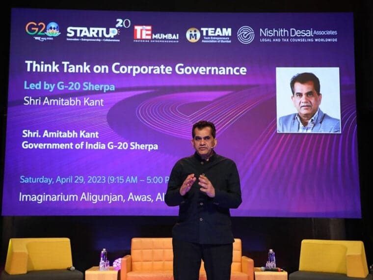 Indian Startups Should Build Corporate Governance Benchmarks For G20: Amitabh Kant