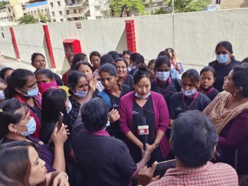 Women Gig Workers Protest At Urban Company's Bengaluru Office Over New Work Policy