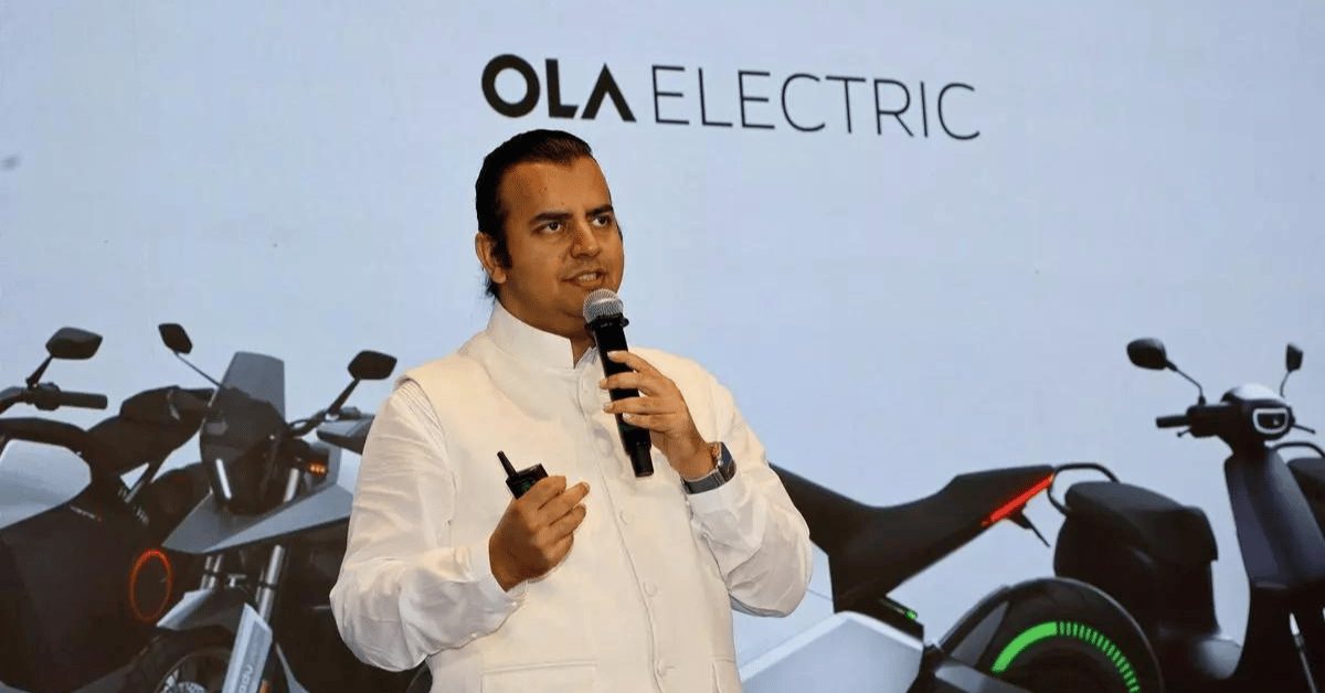 Ola Electric Shares Fall 6% Intraday, Marking Loss For Three Straight Sessions