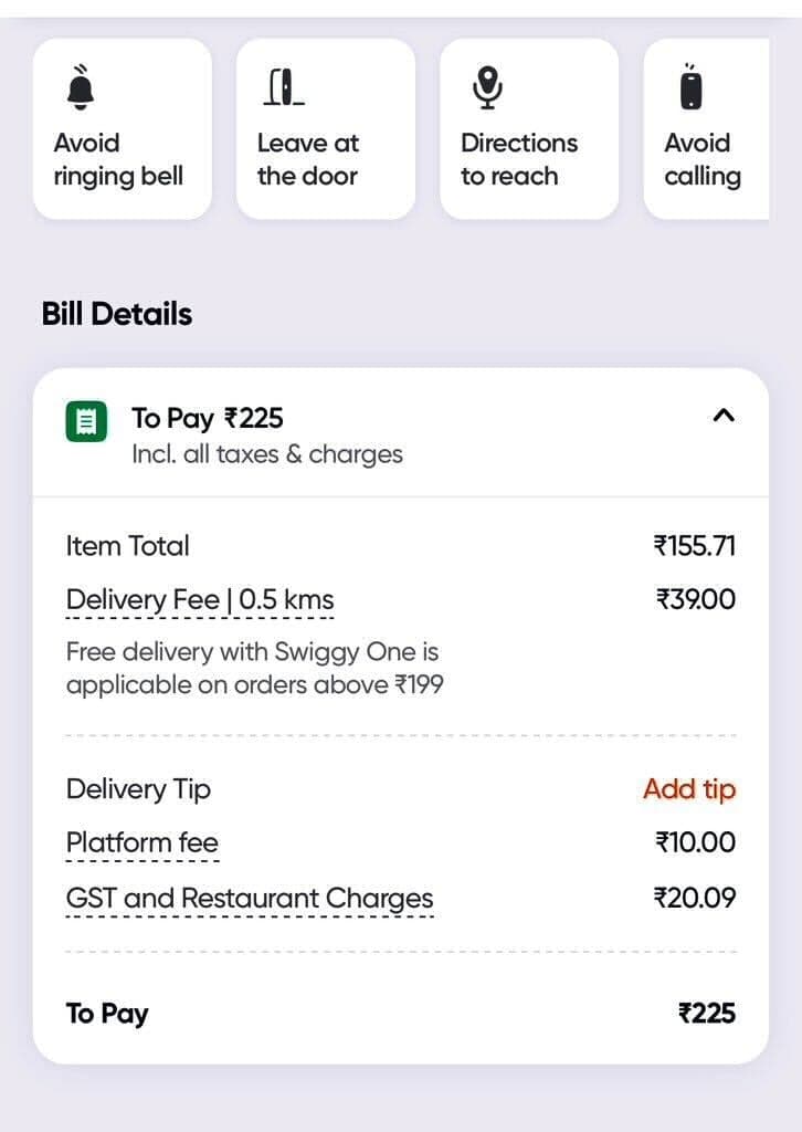 swiggy price hike