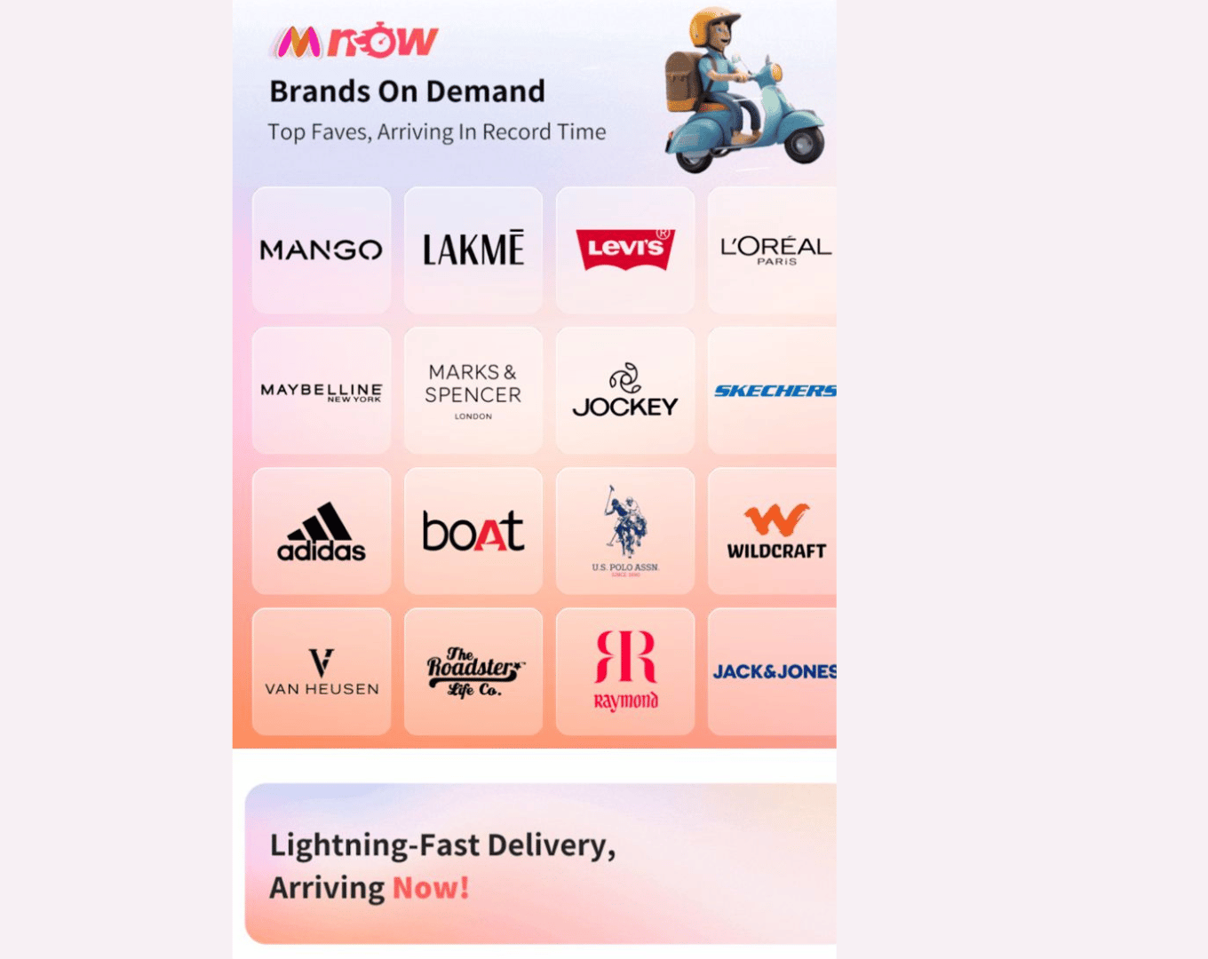 myntra mnow screengrab