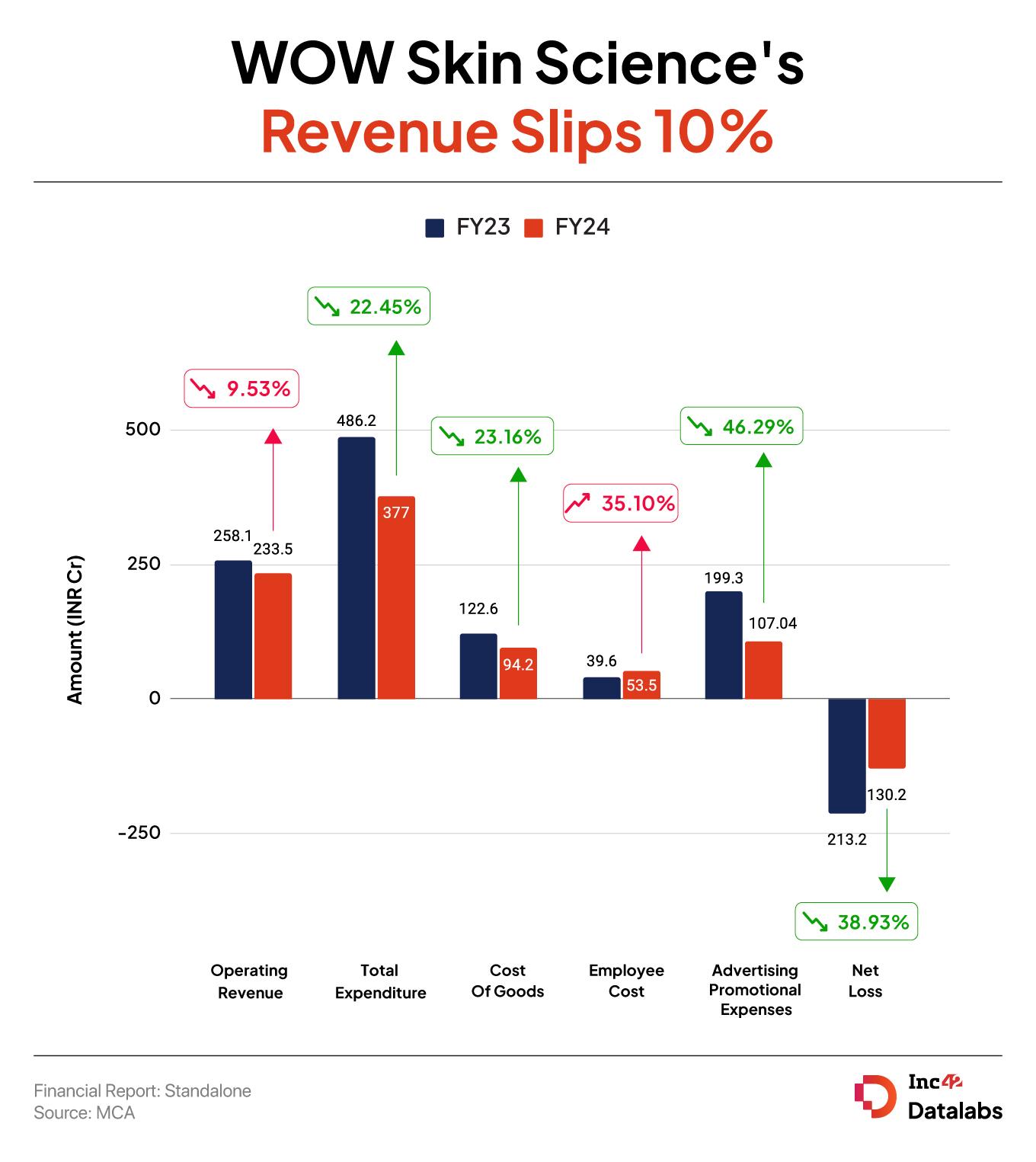 WOW Skin's Revenue Slips 10%