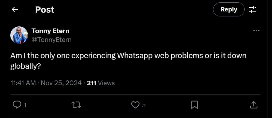 WhatsApp down 