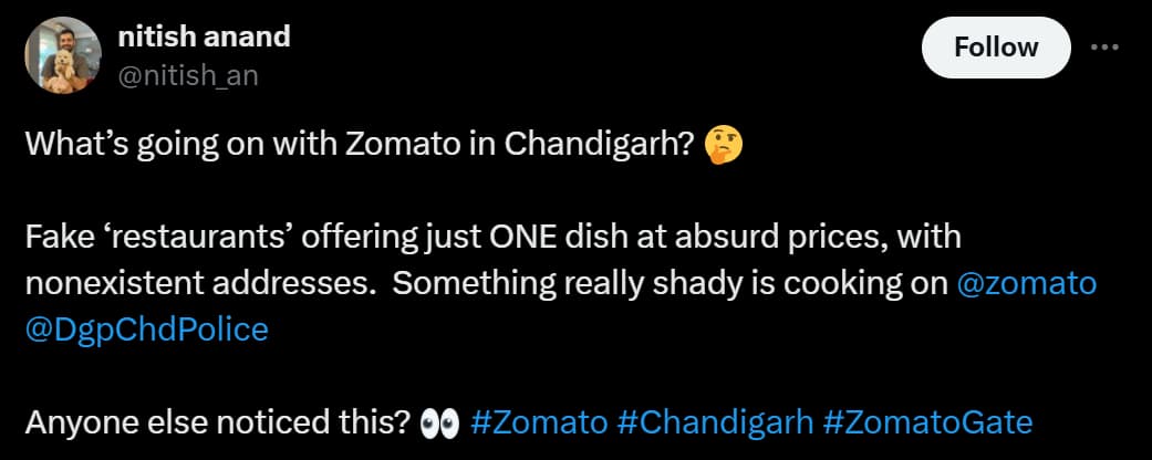 Zomato Delists Multiple Fraudulent Single-Dish Restaurants