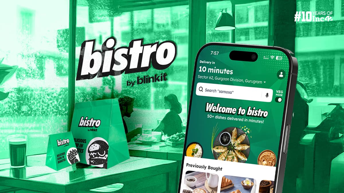 Exclusive: Blinkit Launches New App ‘Bistro’ To Take On Zepto Cafe