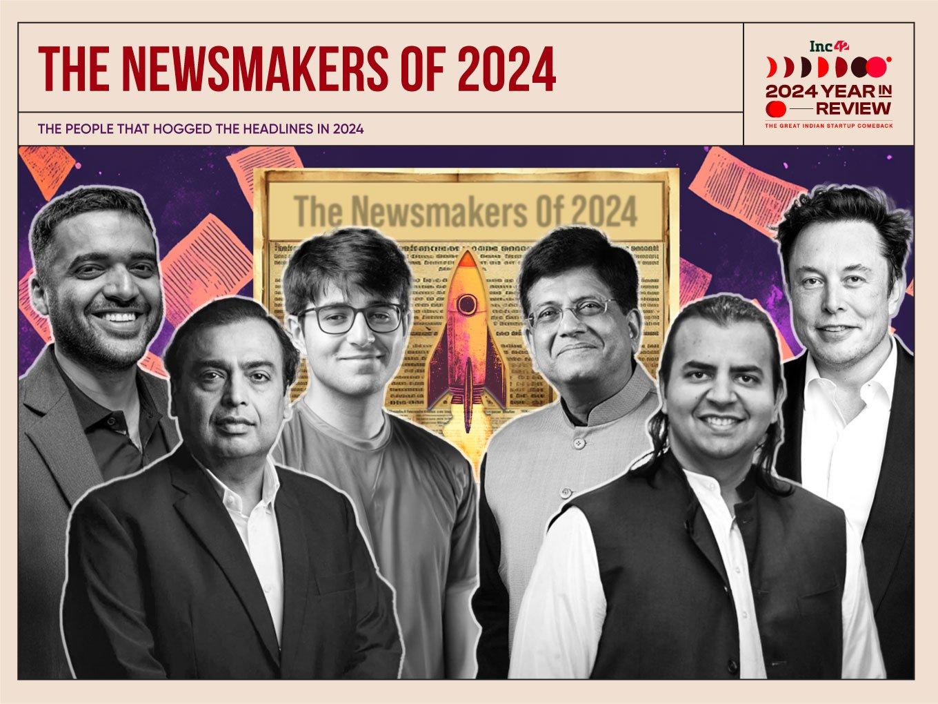 From Aadit Palicha To Vijay Shekhar Sharma: Meet The Startup Newsmakers Of 2024