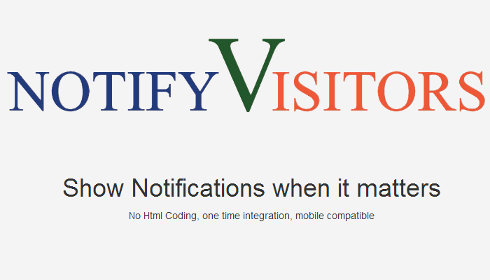 Notify Visitors