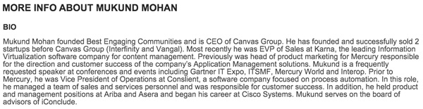 Bio on Eventful — Claims Sold 2 Companies Before Canvas Group (Interfinity & Vangal)