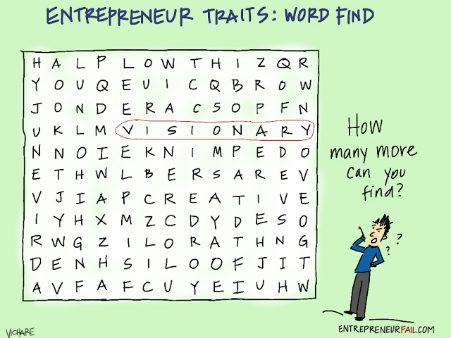 #entrepreneurfail Word Find