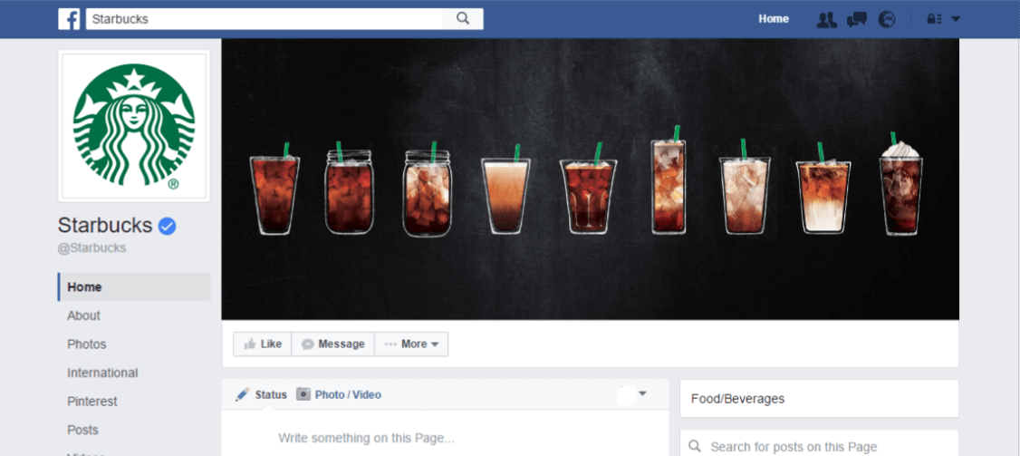 Starbucks Facebook