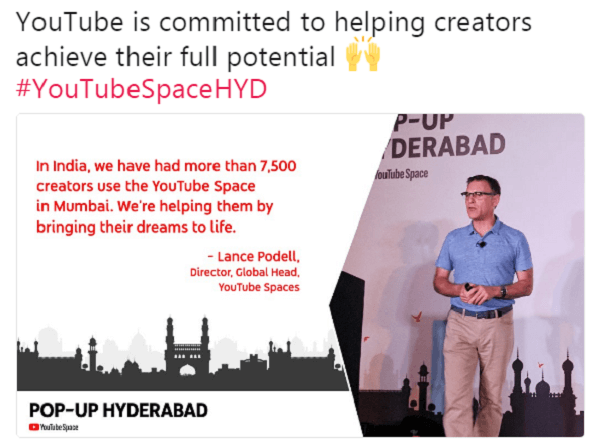 youtube-pop-up space-video content-hyderabad