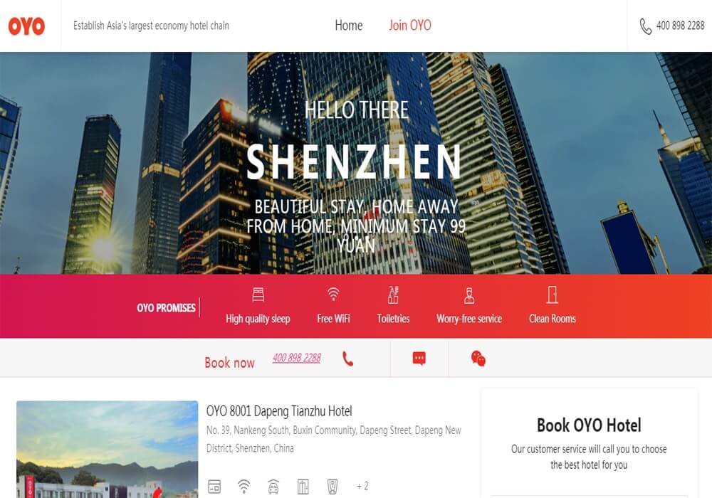 Oyo expands operations to Shenzen, China