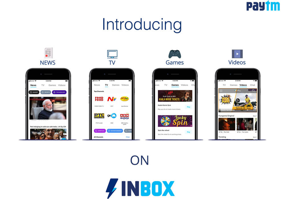 Paytm Inbox Now Includes Live TV, News, Cricket And More