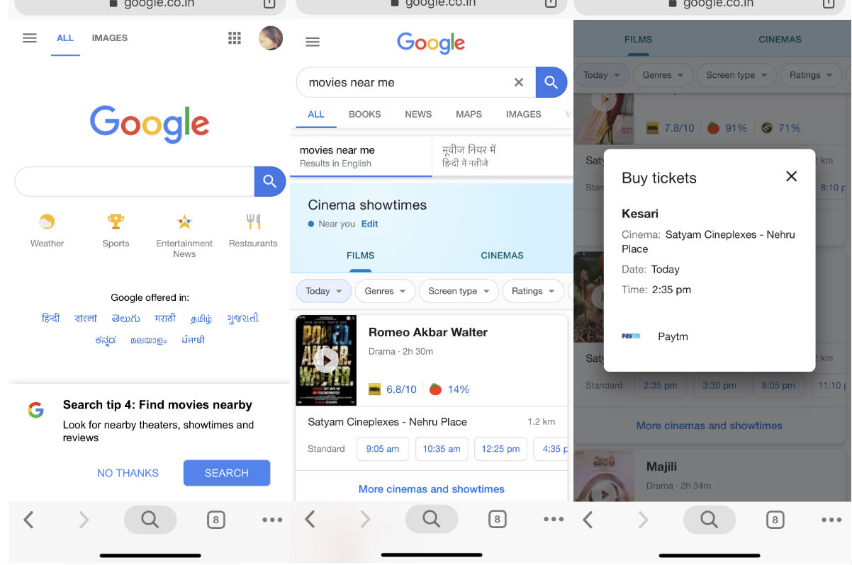 After Flights and Hotels, Google Adds Movie Ticketing Search in India