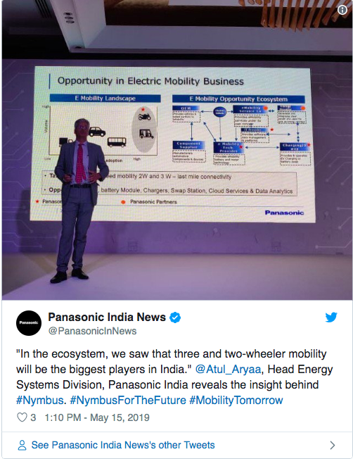 Panasonic Forays Into India’s EV Industry; Launches New EV Charging Service 