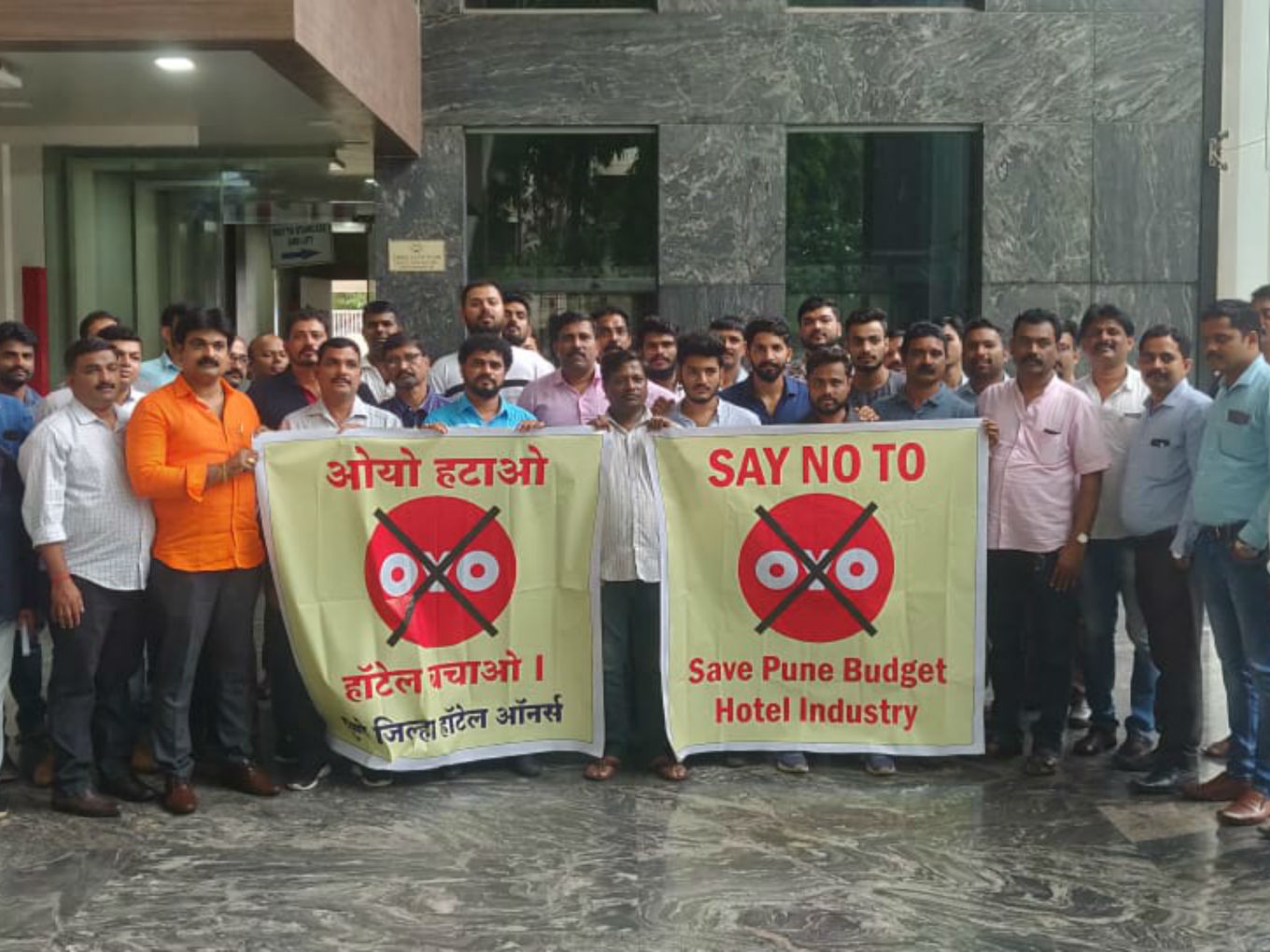 Protests Against OYO In Pune As Hoteliers Demand Outstanding Dues