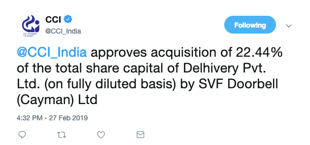 SoftBank To Increase Stake By 3.28% In Logistics Startup Delhivery