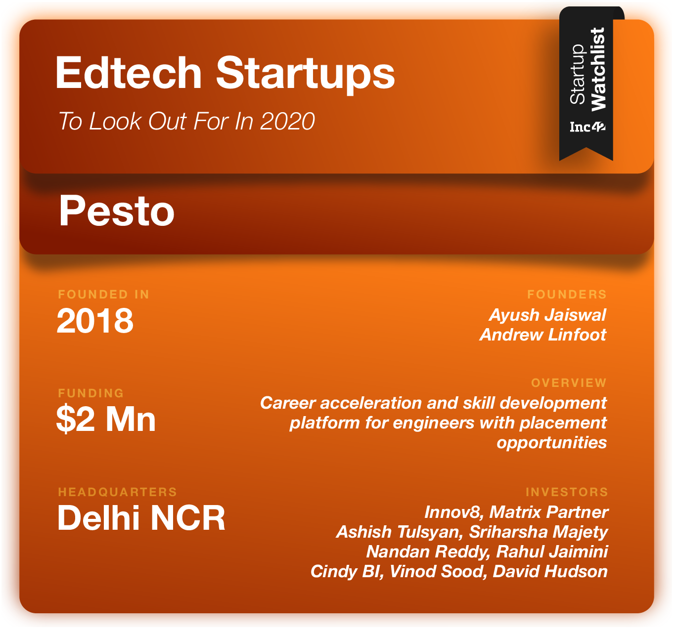 Edtech Startups 2020 Pesto