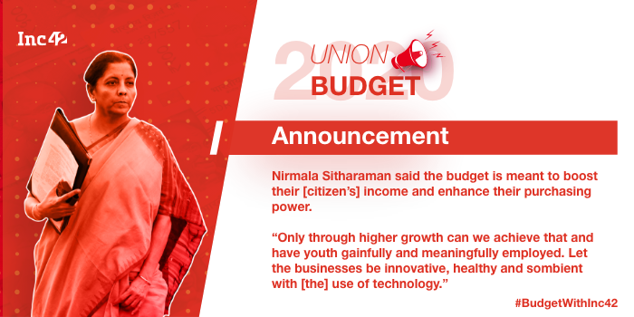 The FM Begins The Union Budget 2020 Presentation