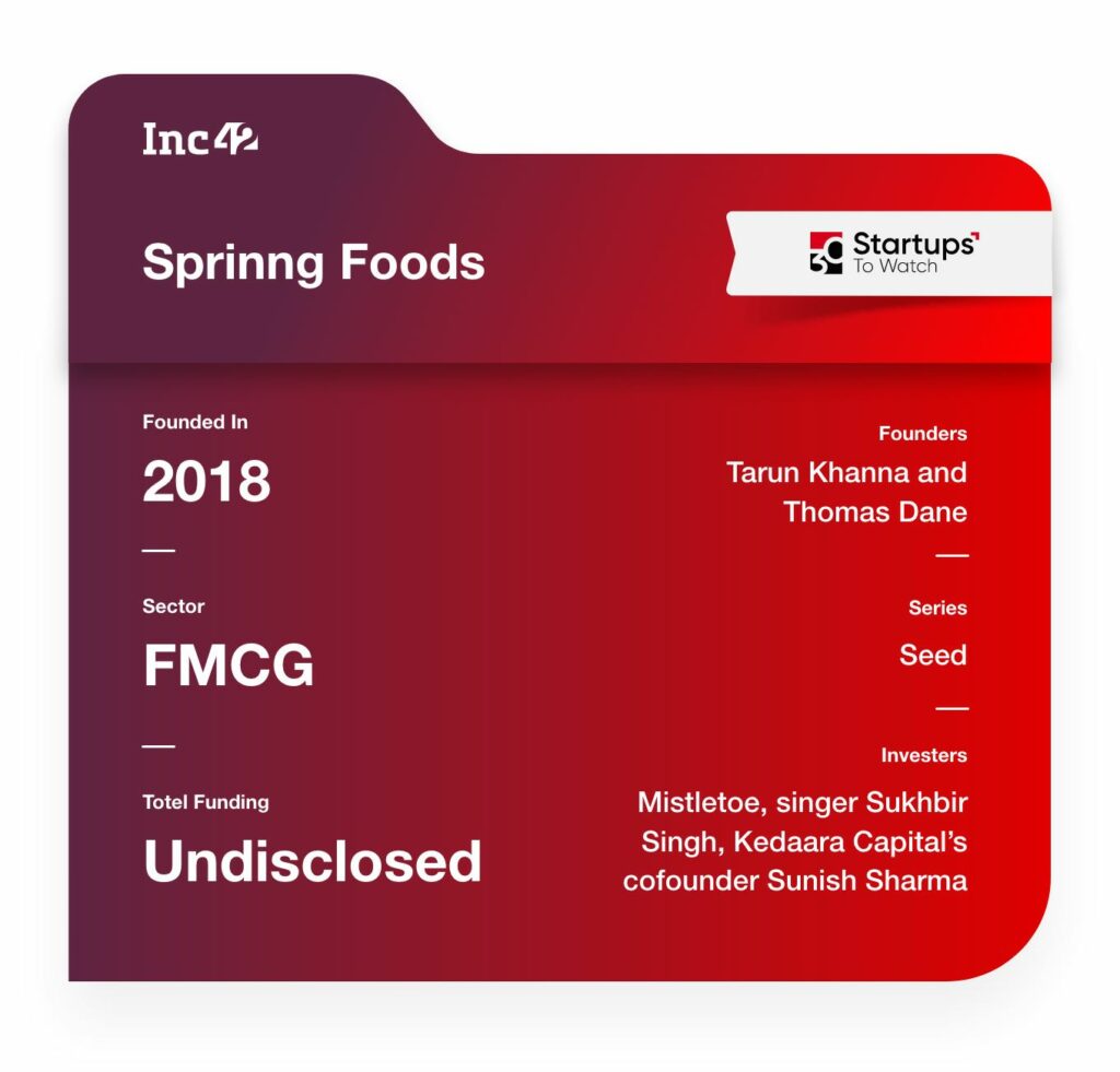 spring food fmcg startup