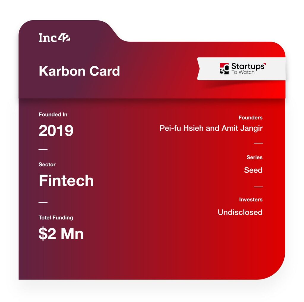 Karbon Card fintech startup