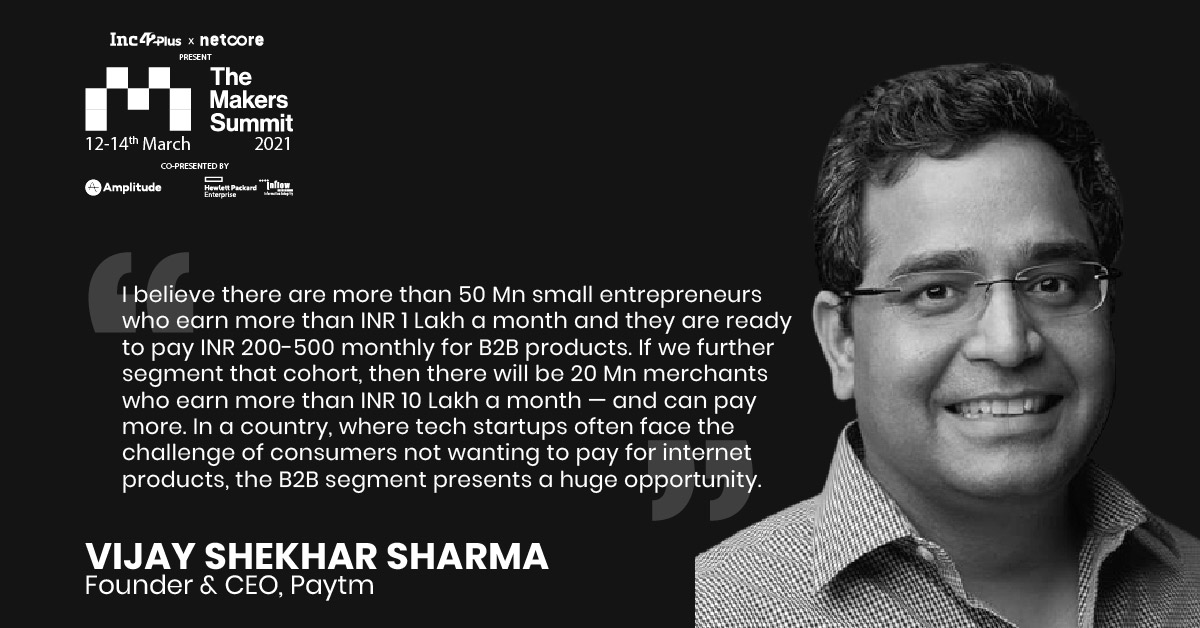 Vijay Shekhar Sharma On The Paytm Product Playbook At The Makers Summit 2021
