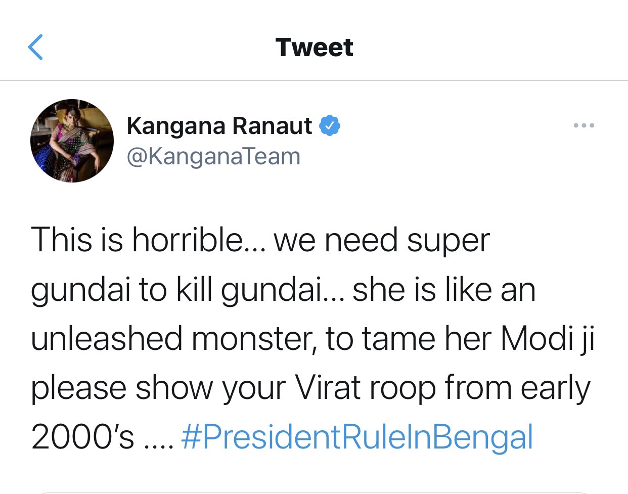 Twitter Suspends Kangana Ranaut’s Account For Glorifying Violence In West Bengal