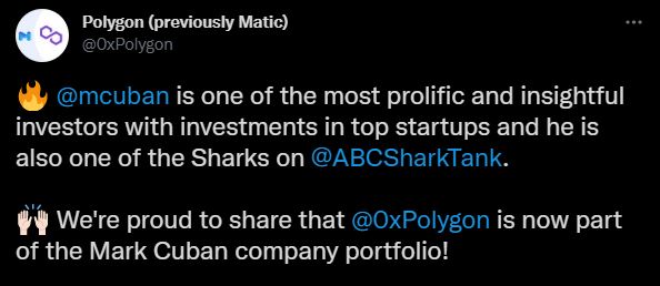 Mark Cuban Invests In Polygon