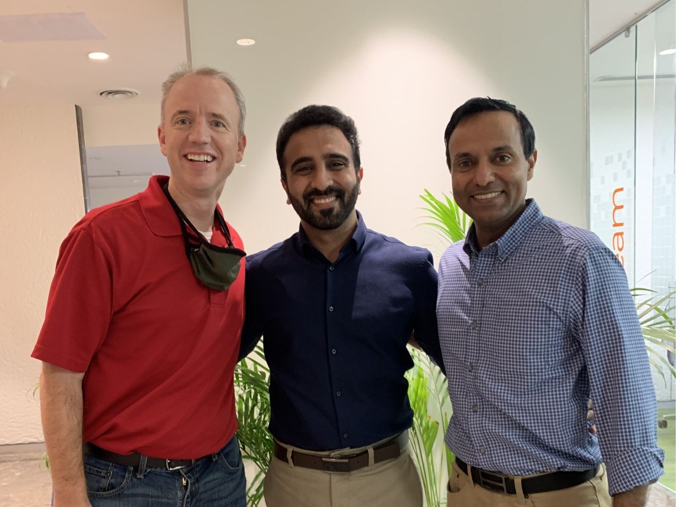 Ryan Mertes - Chief Solutions Officer Dairy.com, Samarth Setia, CEO & Co-founder, Mr. Milkman, and on right is Harjot Sachdeva - Operating Partner Banneker Partners (L to R)