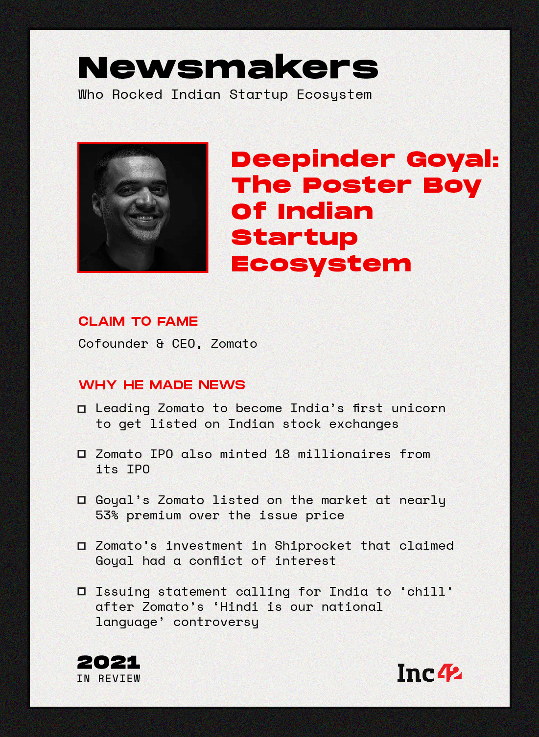 Deepinder Goyal — The Poster Boy Of Indian Startup Ecosystem