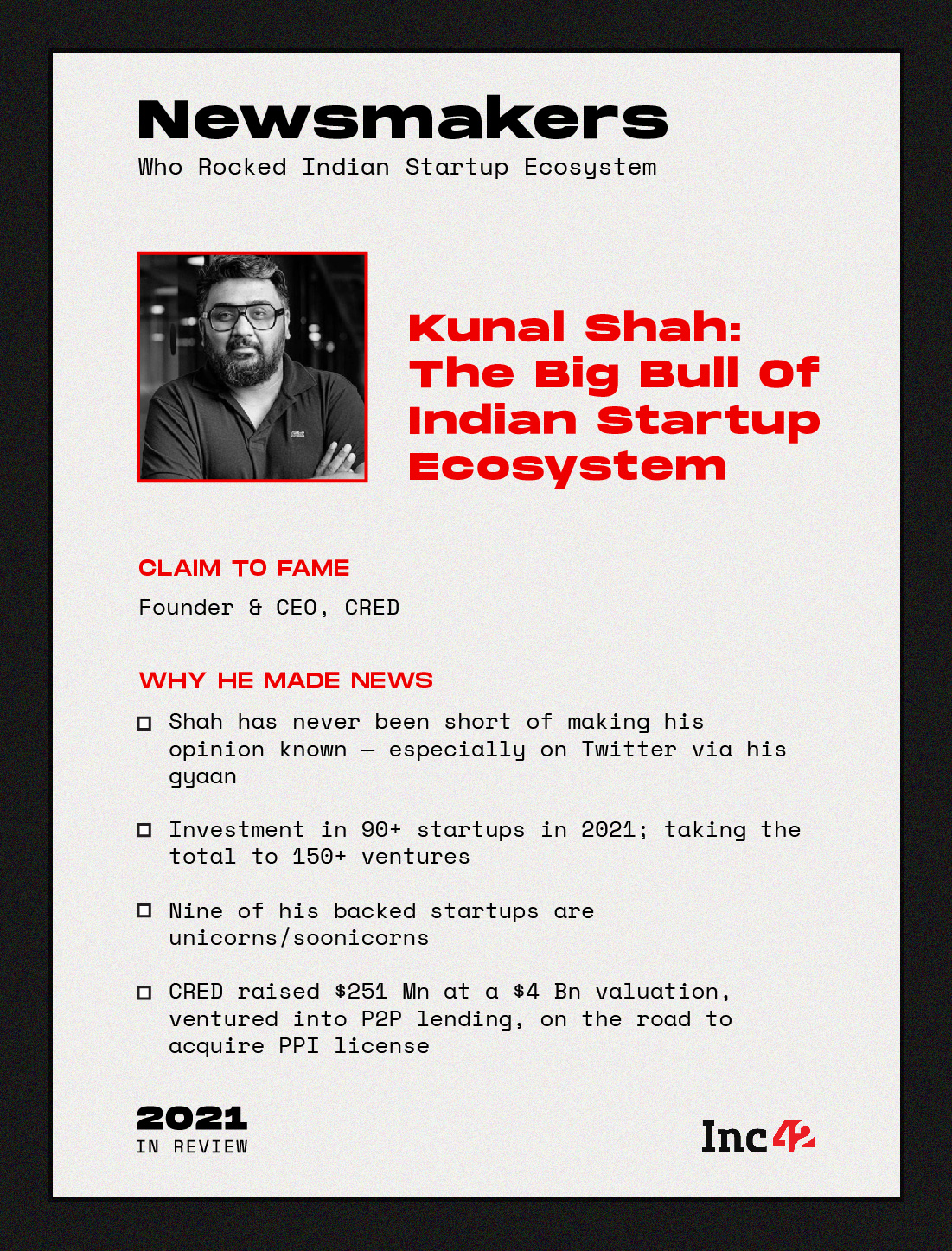 Kunal Shah — The Big Bull Of Indian Startup Ecosystem