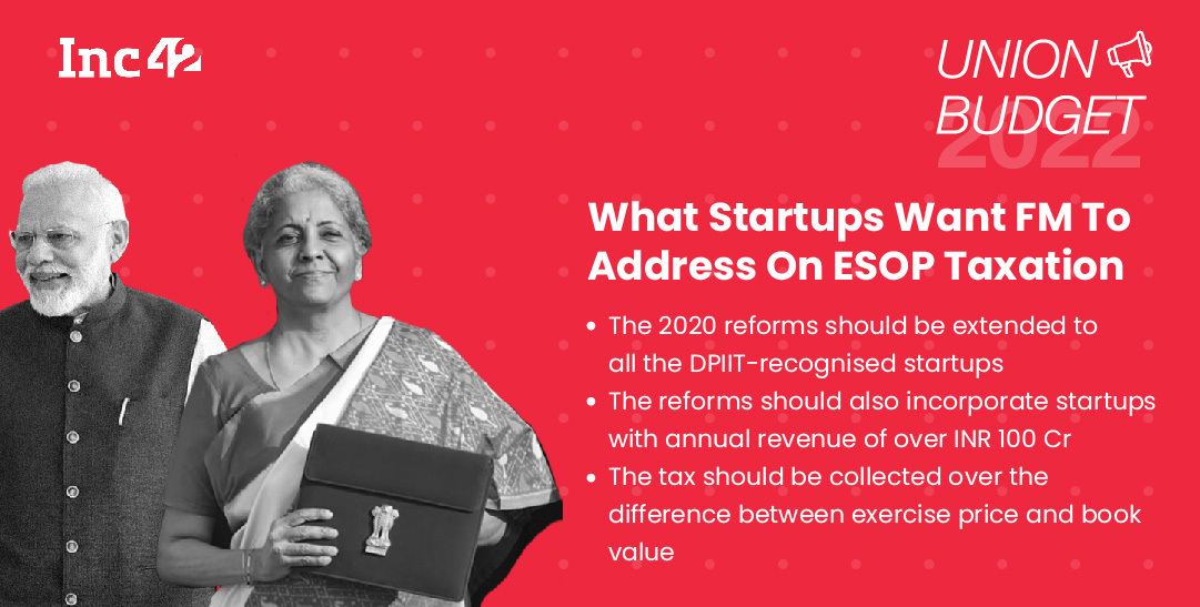 Union Budget 2022: Indian Startups Demand Inclusion Of All Startups In ESOP Reforms, Tax Relaxation