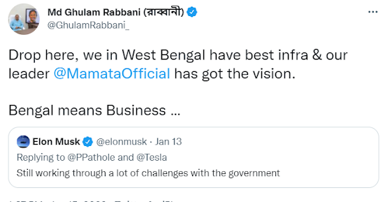 Indian Ministers Invite Musk To Their States Summary Elon Musk had tweeted citing ‘challenges with the government’ as a reason for delays to Tesla’s India plans State cabinet ministers from Telangana, West Bengal, Maharashtra, and Punjab tweeted asking Musk to bring Tesla to their states Maharashtra, Tamil Nadu, Andhra Pradesh, Haryana, Gujarat and Karnataka are the current top destinations for automobile manufacturers, according to Invest India Elon Musk’s recent tweet saying challenges with the government are stopping the launch of electric car marque in India received a few responses from ministers of Indian states. Ministers from Telangana, Punjab, West Bengal, and Maharashtra have invited the Tesla founder to set up a plant in their states. 