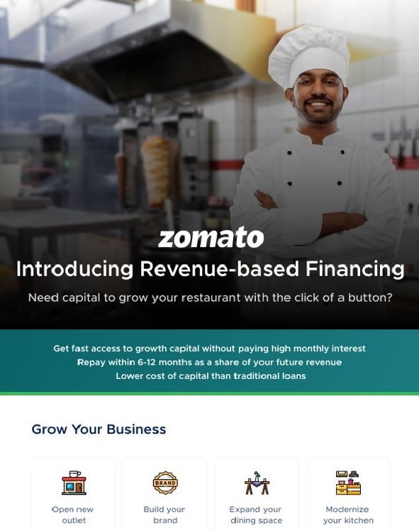 Zomato Revenue-based Funding