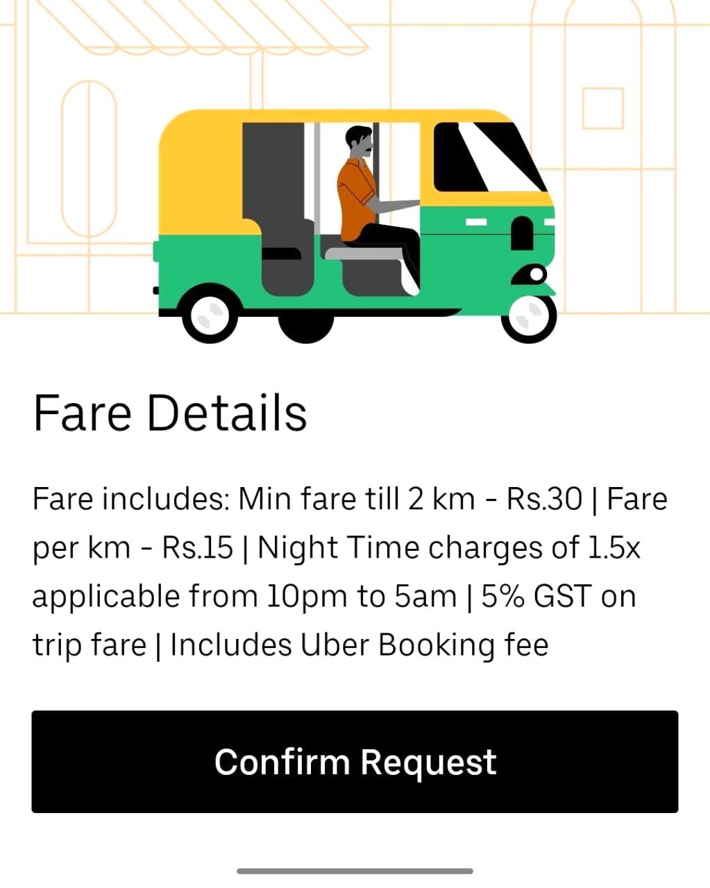 Auto fare details