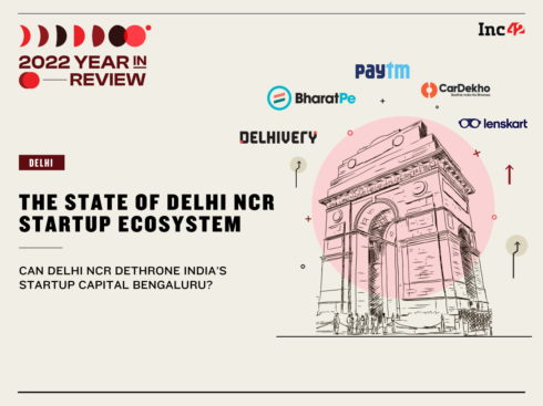The startups based in Delhi-NCR could raise only $5.2 Bn in 2022, as compared to $10.2 Bn in 2021