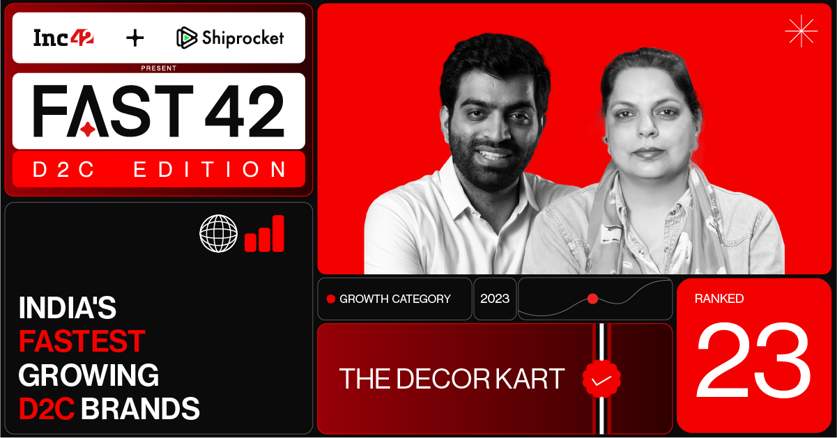 The Decor Kart Has Ranked 23rd On Inc42's Fast42 D2C Edition 2023