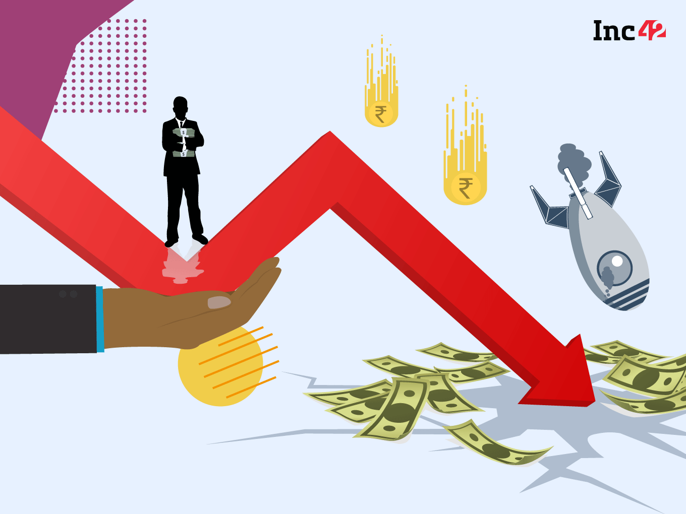 Market Correction Continues: Indian Startup Funding Declines 75% YoY In Q1 2023