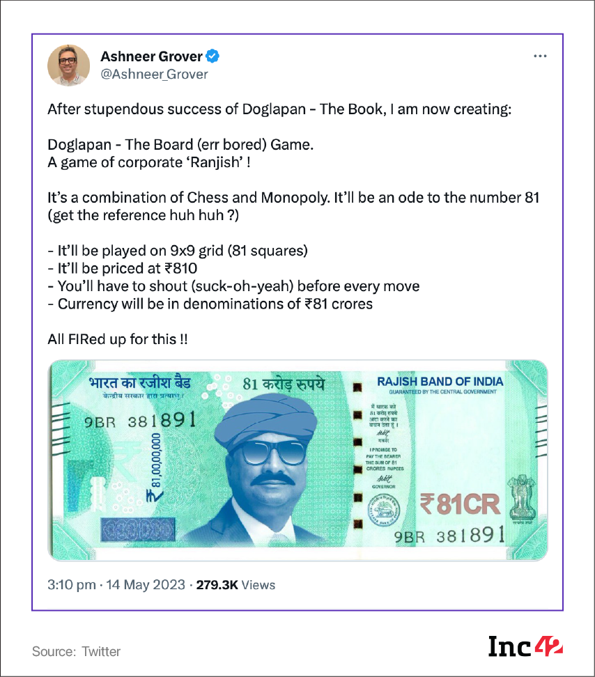 Ashneer Grover's Tweet Against BharatPe Soon After The FIR Was Registered By The EOW