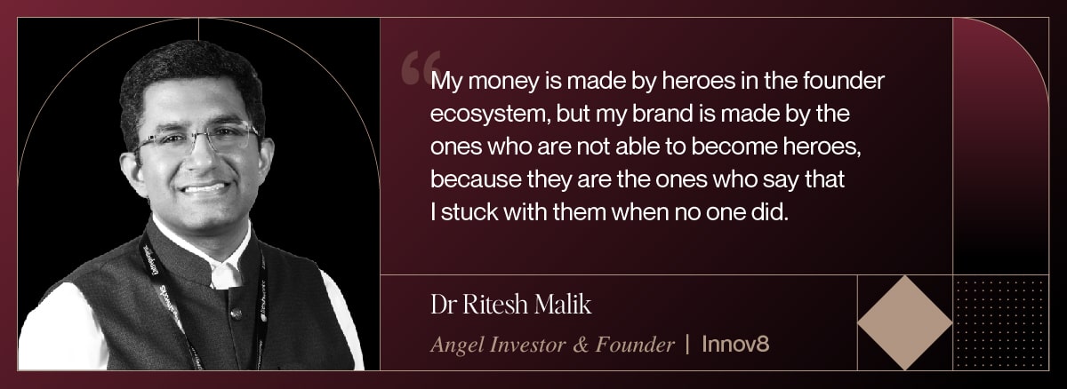 Ritesh Malik, Angel Investor Quote On His Angel Investing Brand 