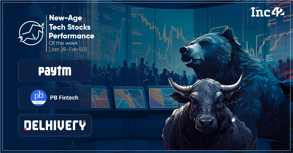 Paytm Emerges The Biggest Loser In A Mixed Week For New-Age Tech Stocks, Delhivery Surges 18%